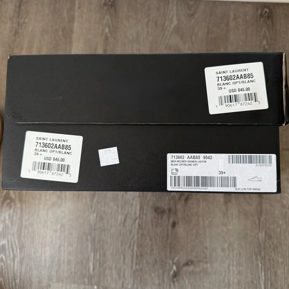 Saint Laurent YSL SL/61 lace-up white leather sneakers EU39.5, US9 - Picture 13 of 13